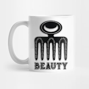 Ghana Sankofa Adinkra Symbol "Beauty" Black Mug